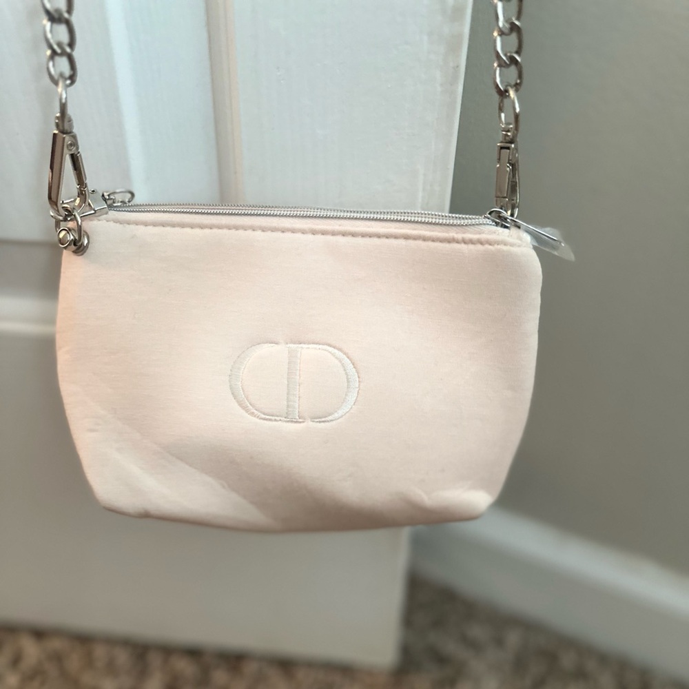 Dior Elegant Pink Cosmetic Pouch/Chain Bag - Picture 2 of 5